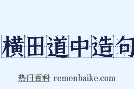 横田道中造句是什么意思的图片